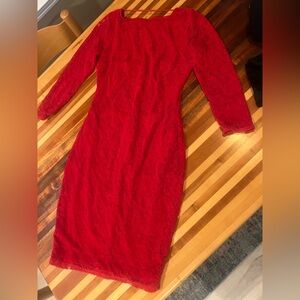 Elegant Red Lace Dress